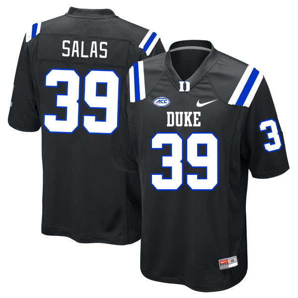 Men #39 Cosme Salas Duke Blue Devils College Football Jerseys Stitched-Black